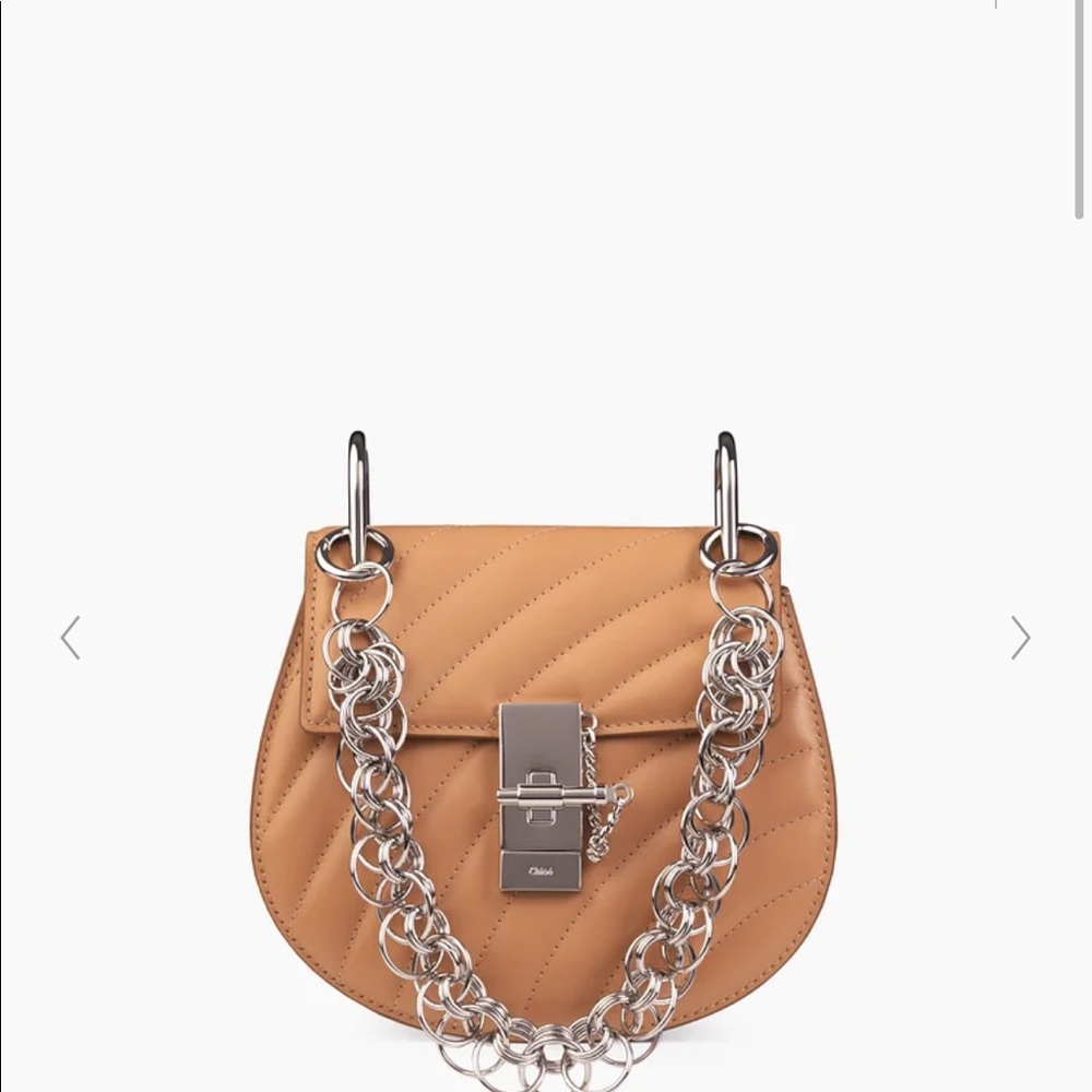 Chloe mini drew bijou leather chain blush pink sho